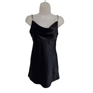 Victoria's Secret Mini Slip Dress Cowl Neck Lingerie‎ Black